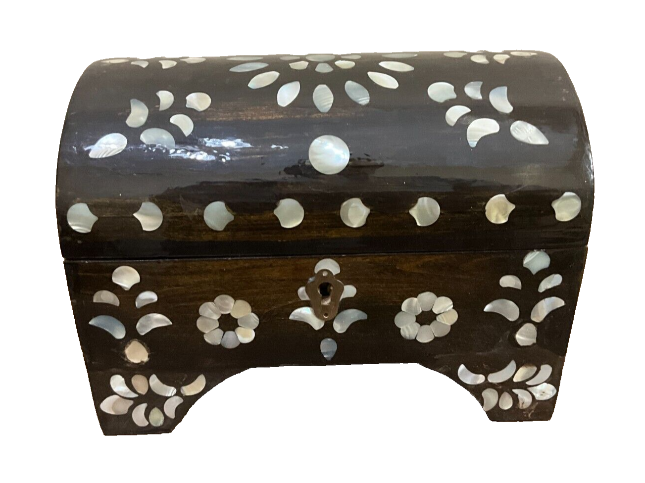 Handmade Wooden Jewelry Box Wood Trinket Storage Wood Box Mother of Pearl Inlay