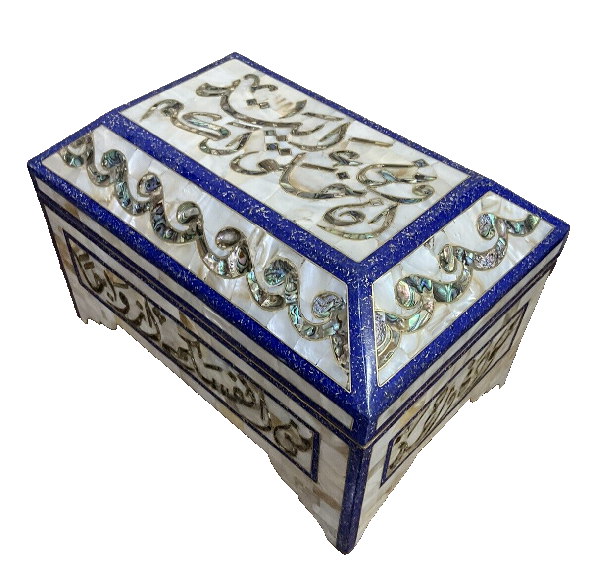 Handmade Wooden Jewelry Box Wood Trinket Storage Wood Box Mother of Pearl Inlay