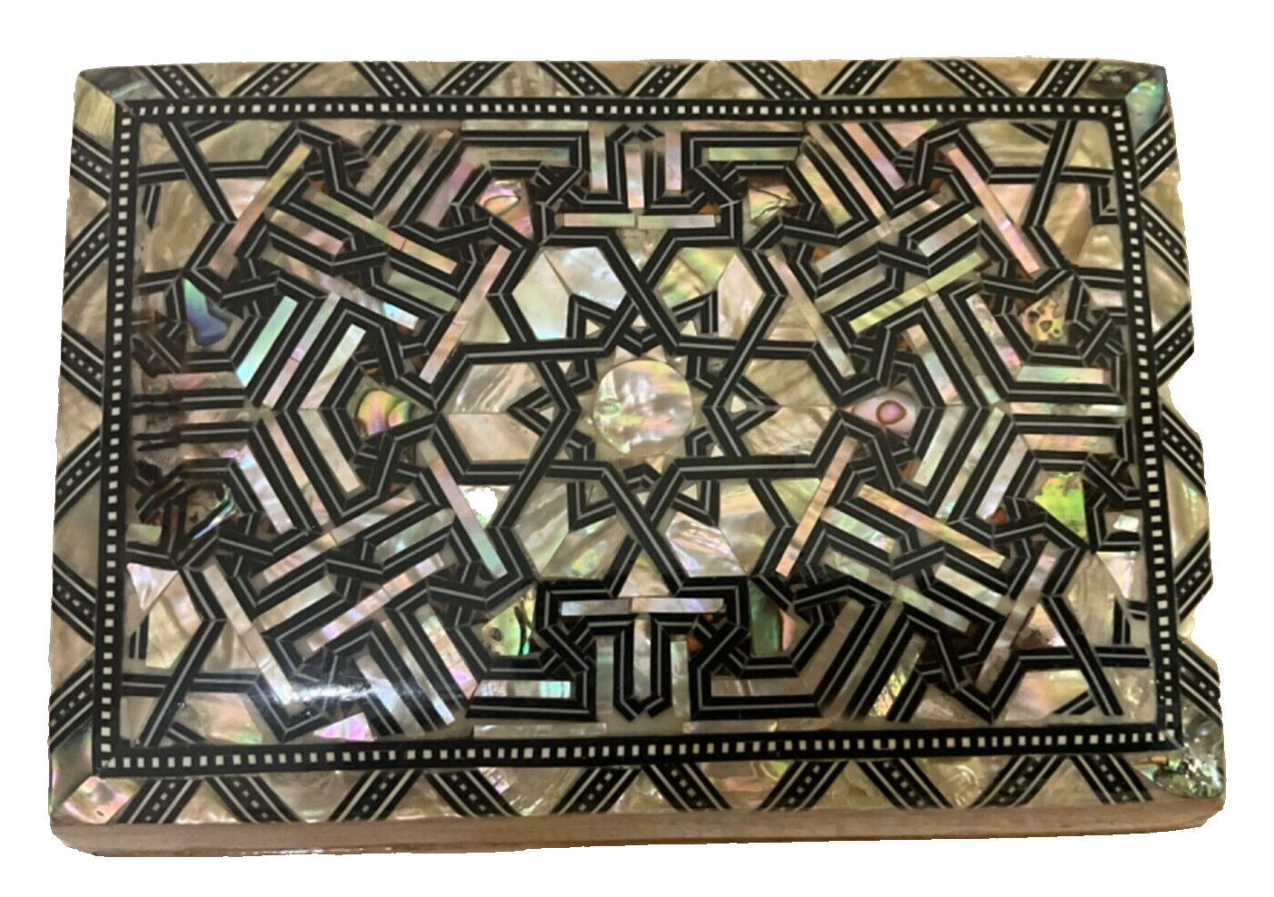 Handmade Wooden Jewelry Box Wood Trinket Storage Wood Box Mother of Pearl Inlay
