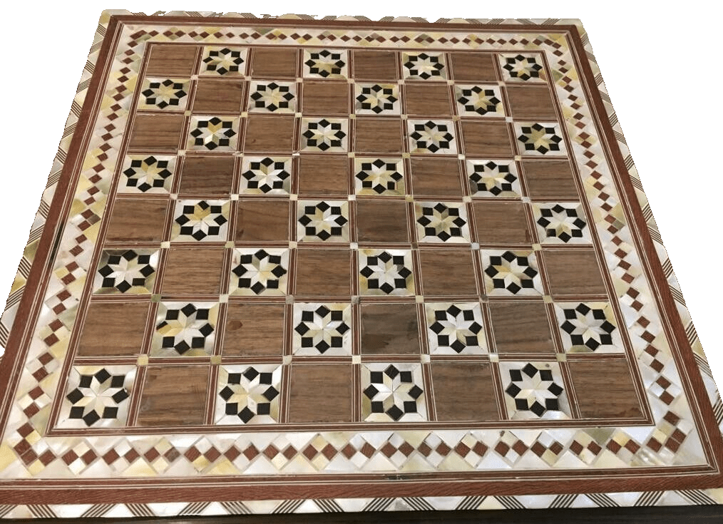 Handmade Mother of Pearl Chess Board – Egyptian Inlay Art - Laila Hand Made Gifts