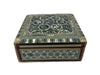 Handmade Mahogany Jewelry Box – Natural Shell Inlay - Laila Hand Made Gifts
