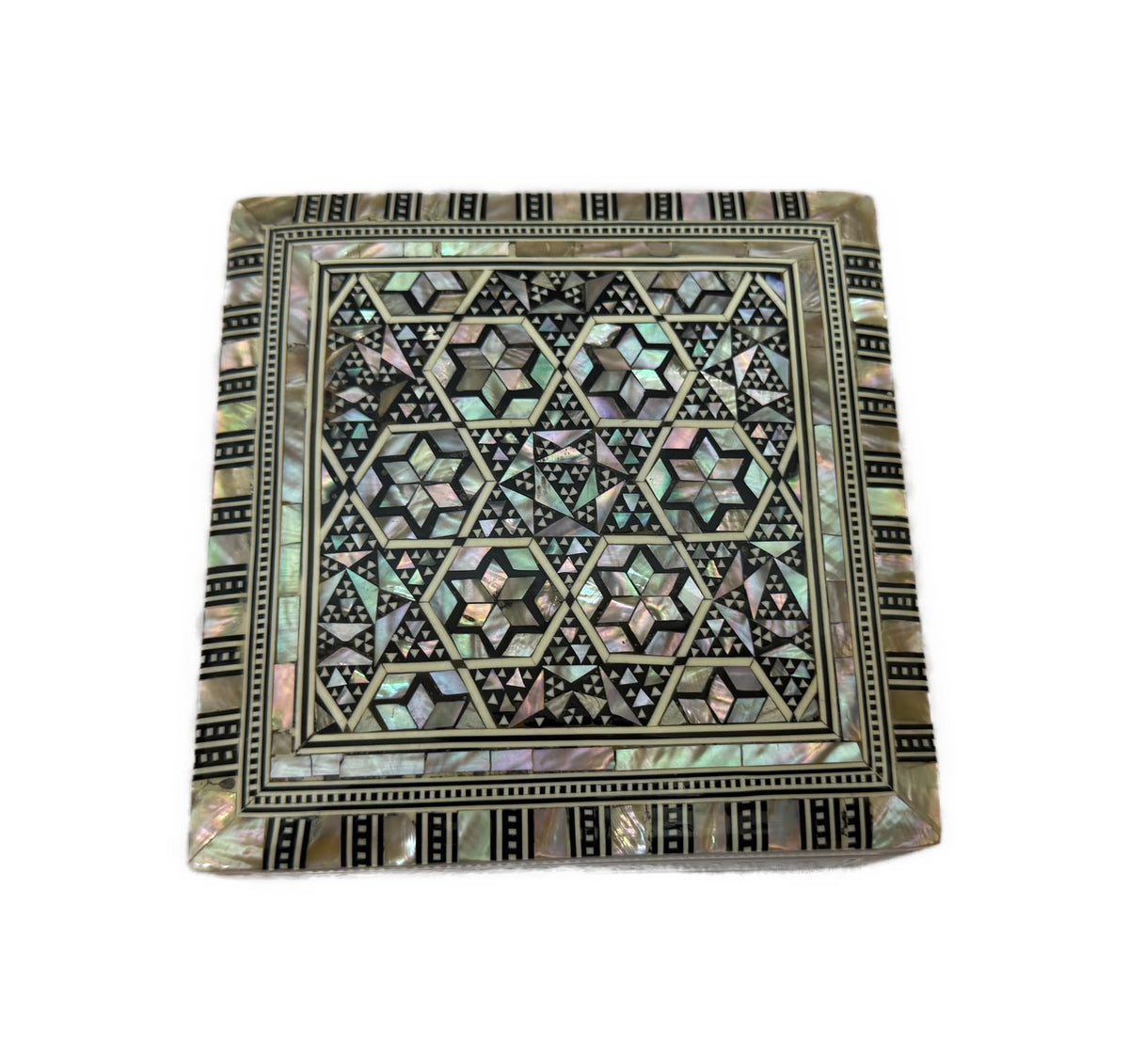 Handmade Mahogany Jewelry Box – Natural Shell Inlay - Laila Hand Made Gifts