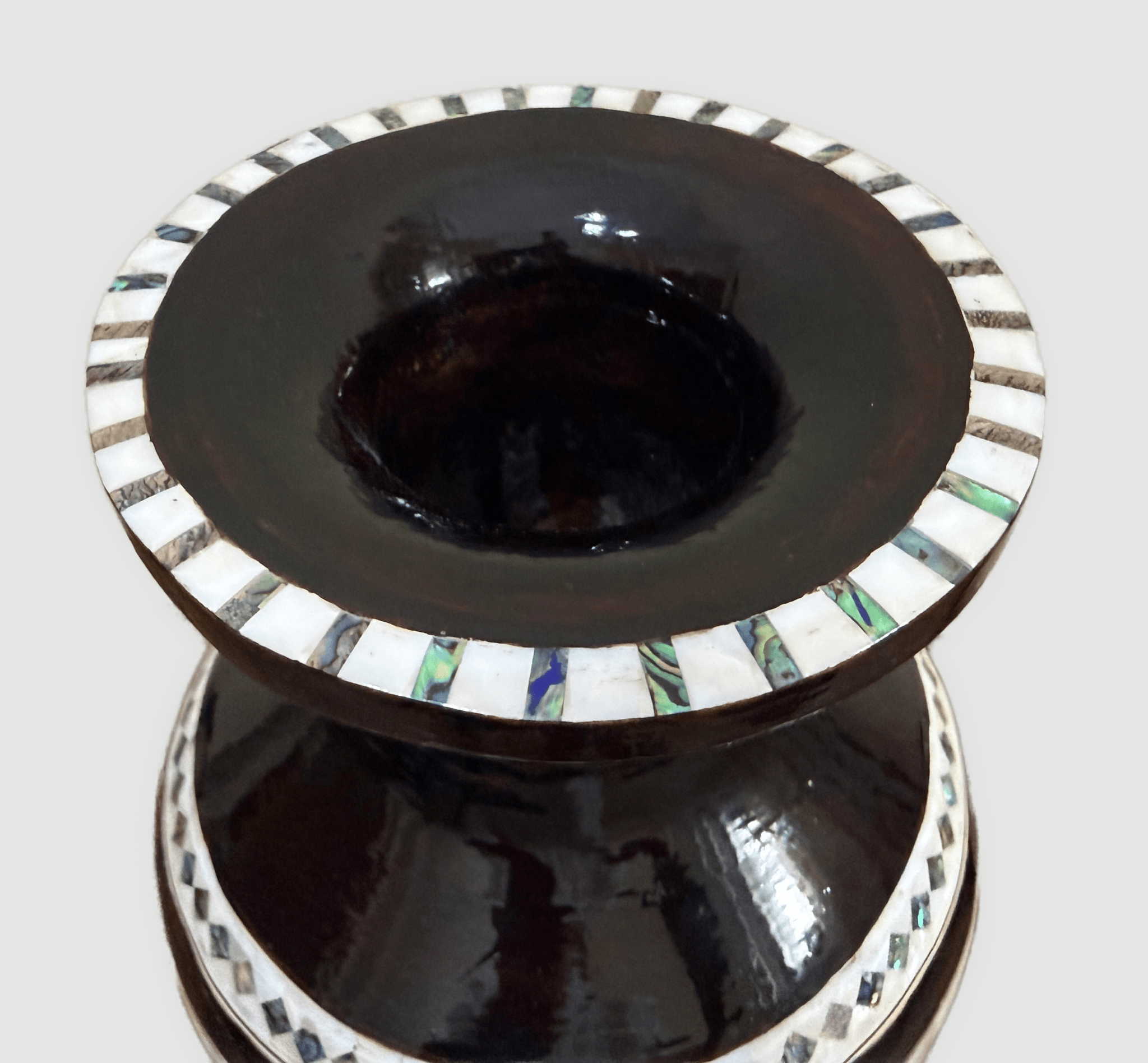 Handmade Mother of Pearl Inlay Vase Egyptian Mosaic Art Decor - Laila Hand Made Gifts