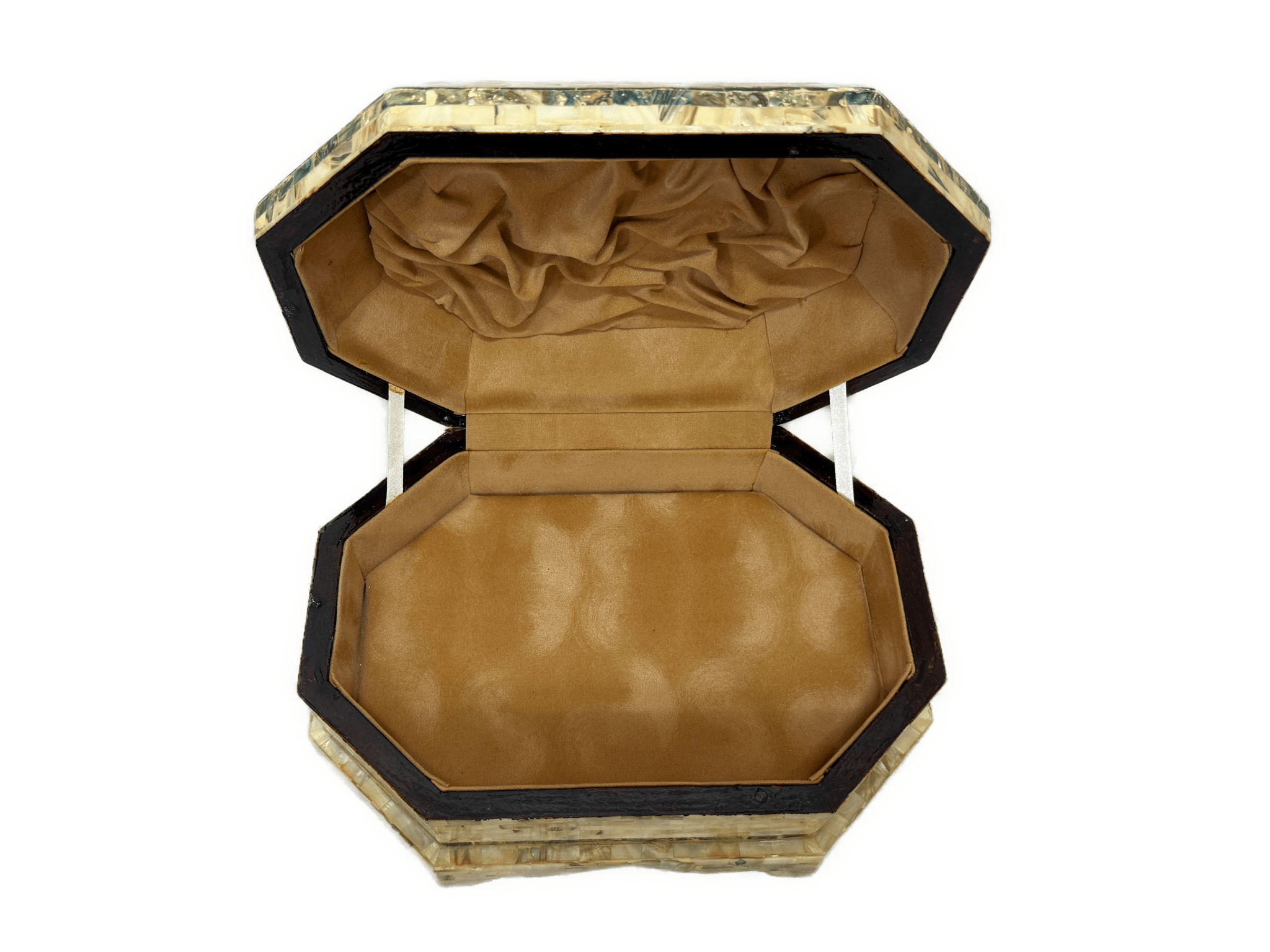Handmade Mother of Pearl Inlay Jewelry Box | Wooden Octagon Trinket Storage - Laila Hand Made Gifts