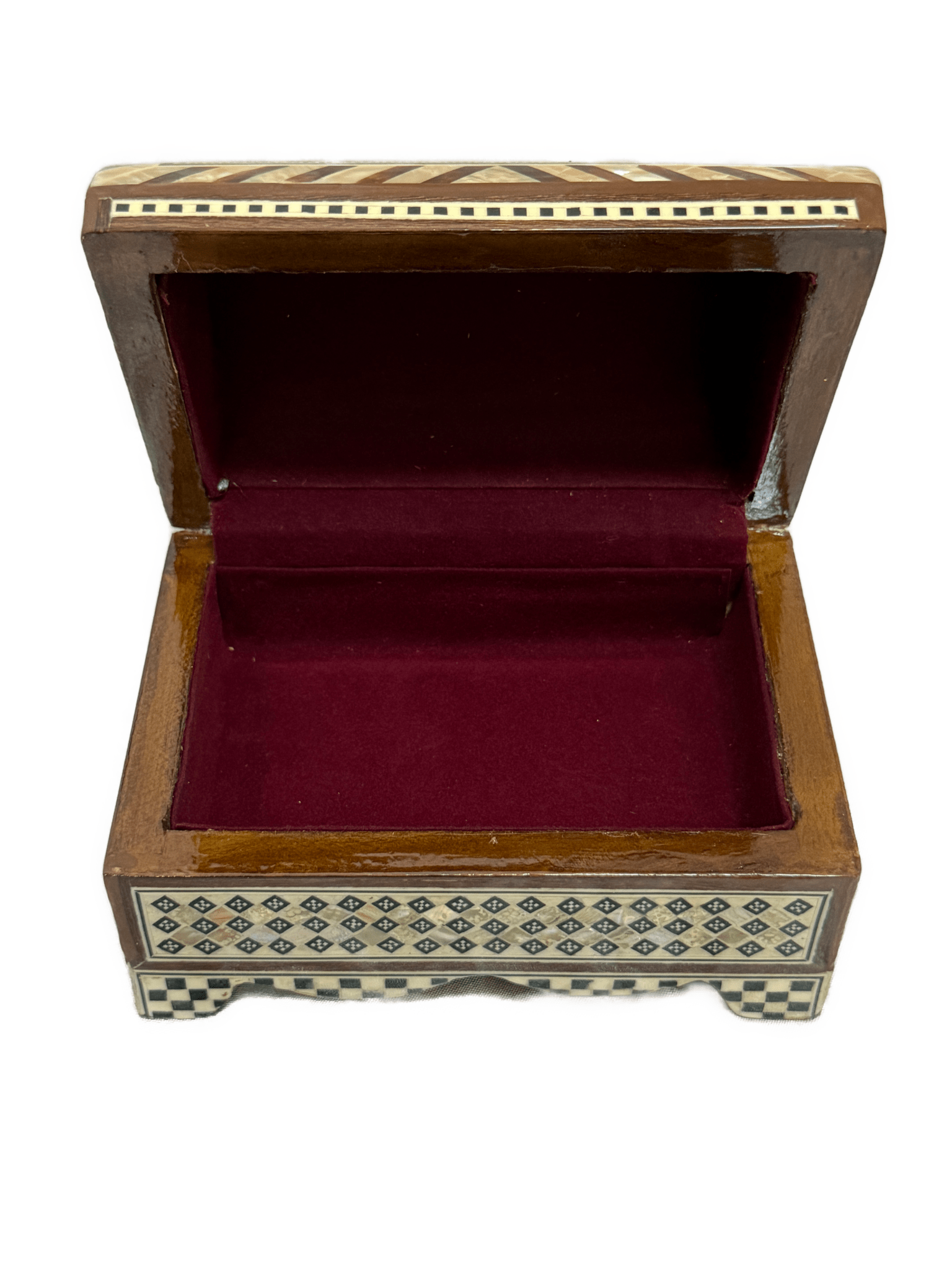 Handmade Mother of Pearl Wooden Jewelry Chest with Velvet Lining - Laila Hand Made Gifts