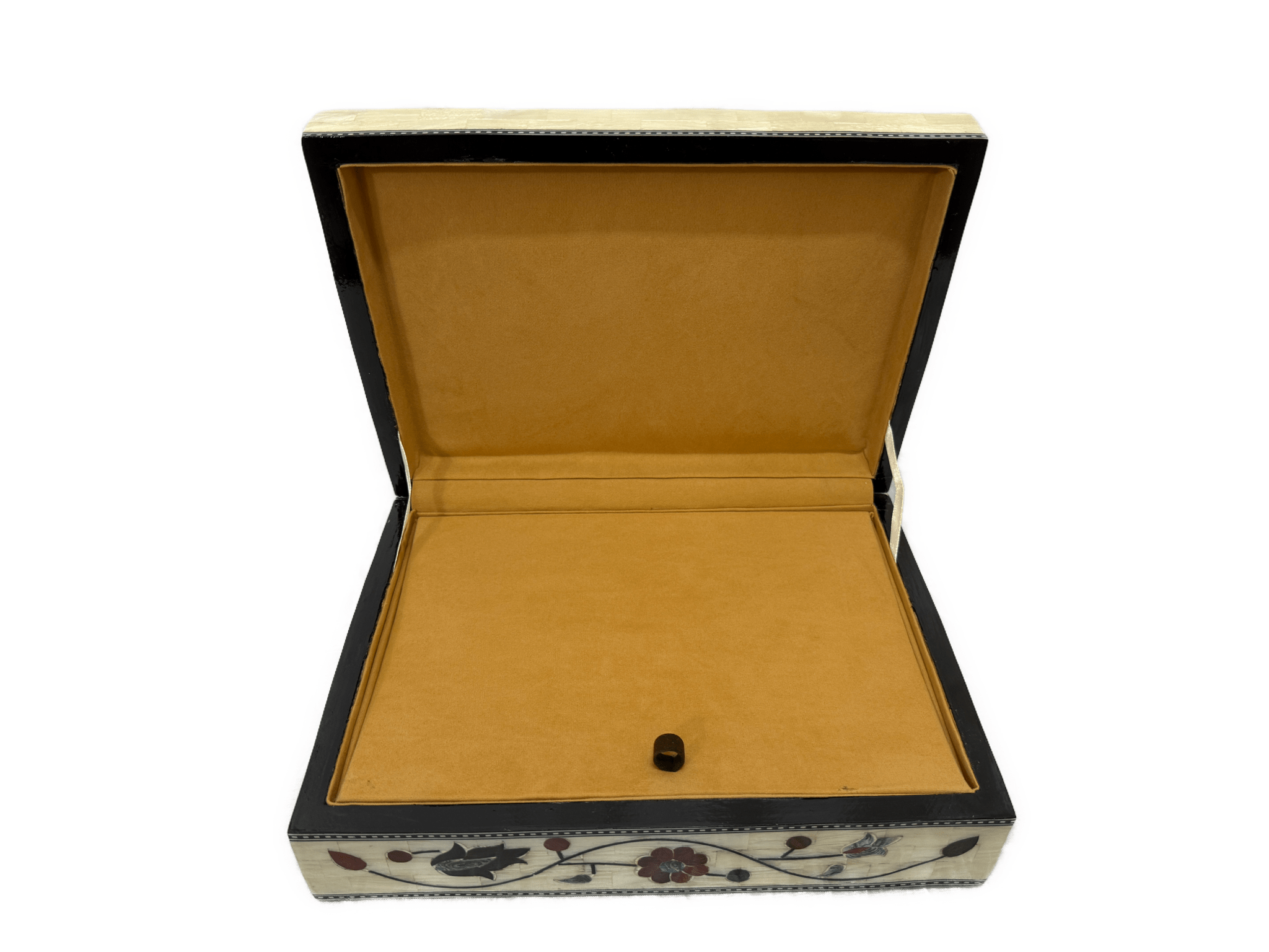 Handmade Mother of Pearl Jewelry Box Floral Inlay Wood Case - Laila Hand Made Gifts