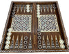 Handmade Mother of Pearl Backgammon & Chess Board 21” Wooden Game Set - Laila Hand Made Gifts