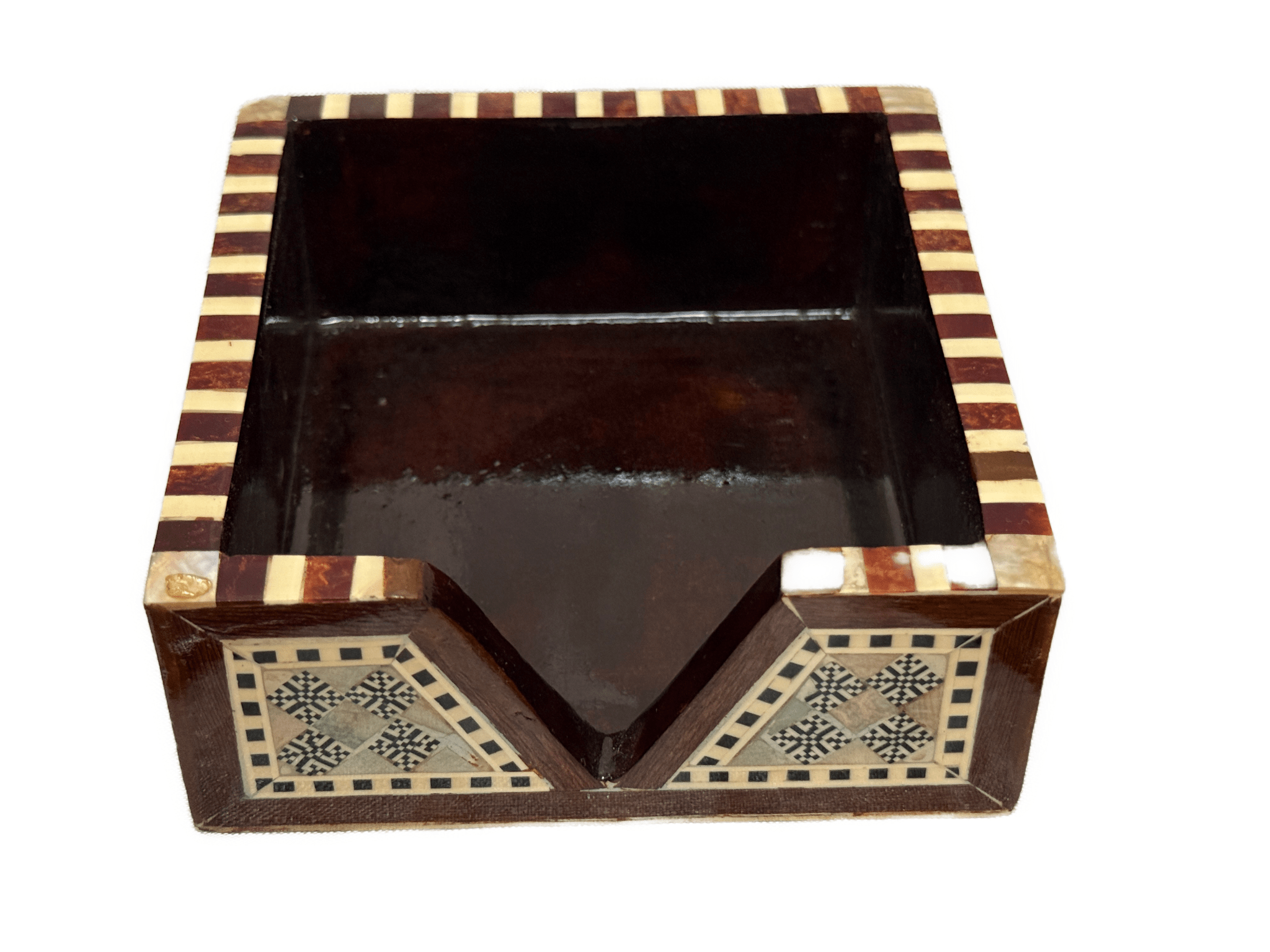 Handmade Mother of Pearl Coaster Set with Wooden Holder – Luxury Inlay Drink Coasters - Laila Hand Made Gifts