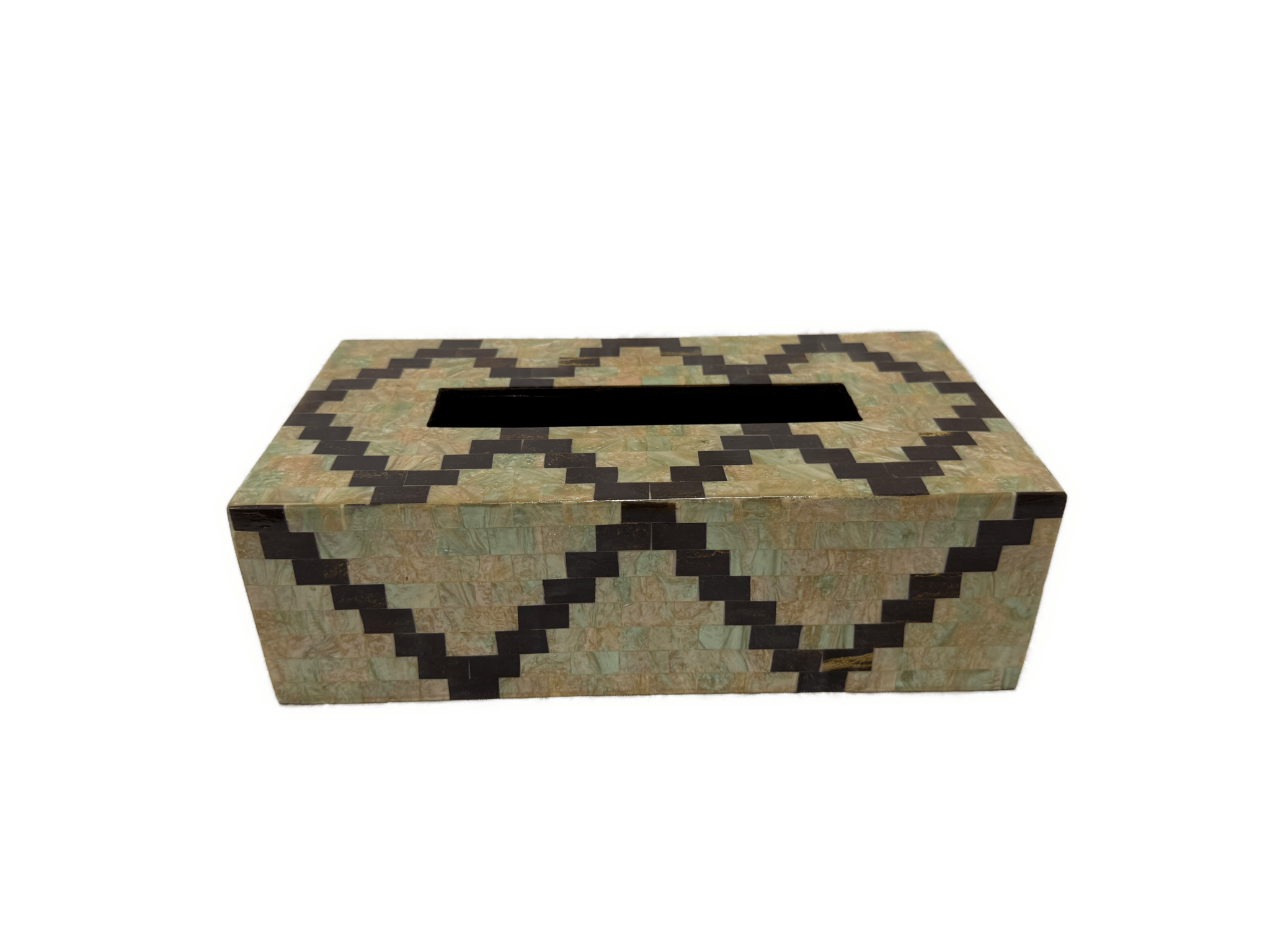 Handmade Mother of Pearl Wooden Tissue Box Cover – Luxury Inlay Holder - Laila Hand Made Gifts