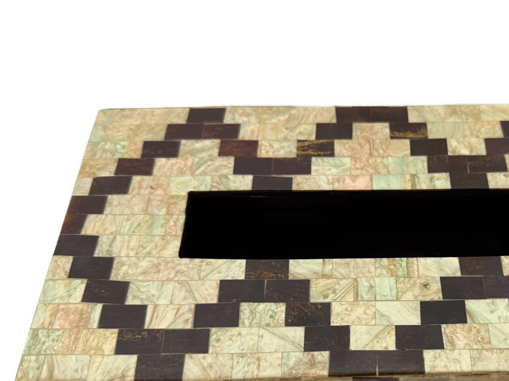 Handmade Mother of Pearl Wooden Tissue Box Cover – Luxury Inlay Holder - Laila Hand Made Gifts