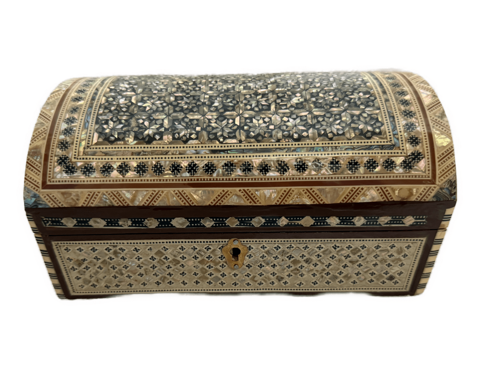 Handmade Mother of Pearl Jewelry Box Wooden Keepsake Chest - Laila Hand Made Gifts