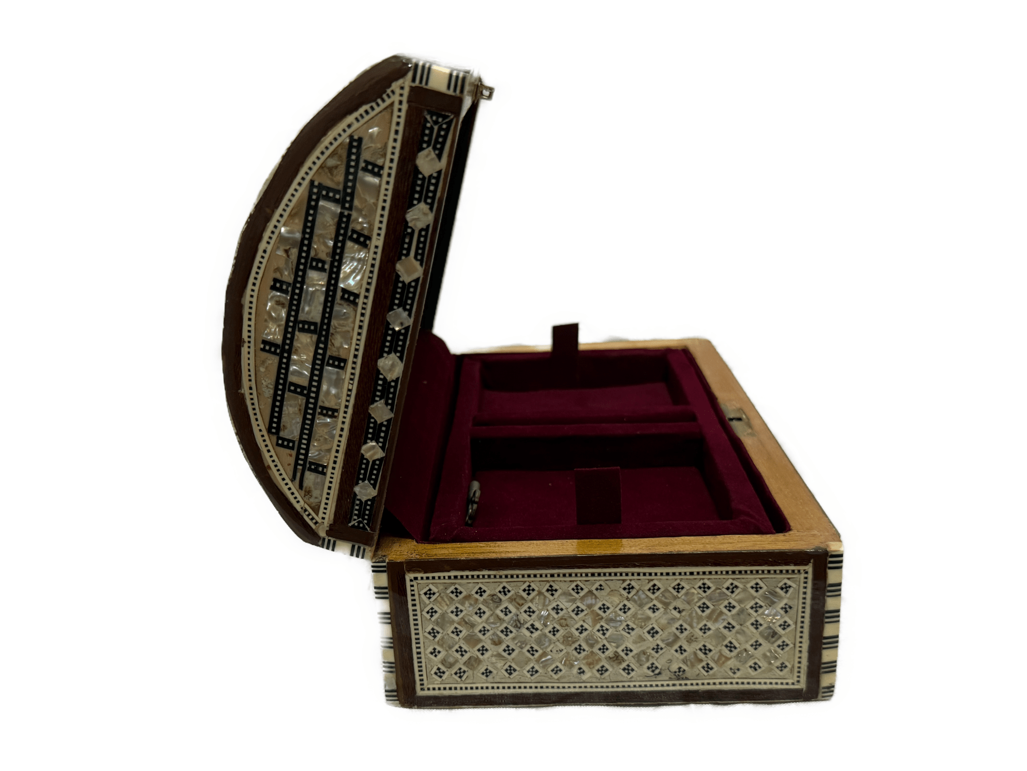 Handmade Mother of Pearl Jewelry Box Wooden Keepsake Chest - Laila Hand Made Gifts