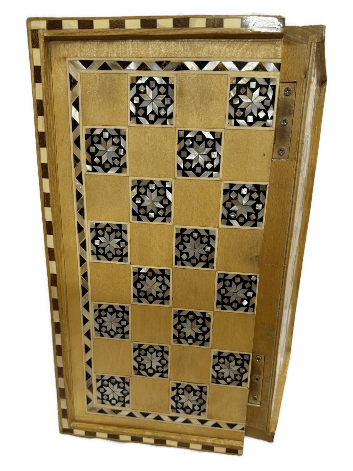 Luxury Handmade Mother of Pearl Backgammon & Chess Board | Egyptian Wooden Game Set - Laila Hand Made Gifts