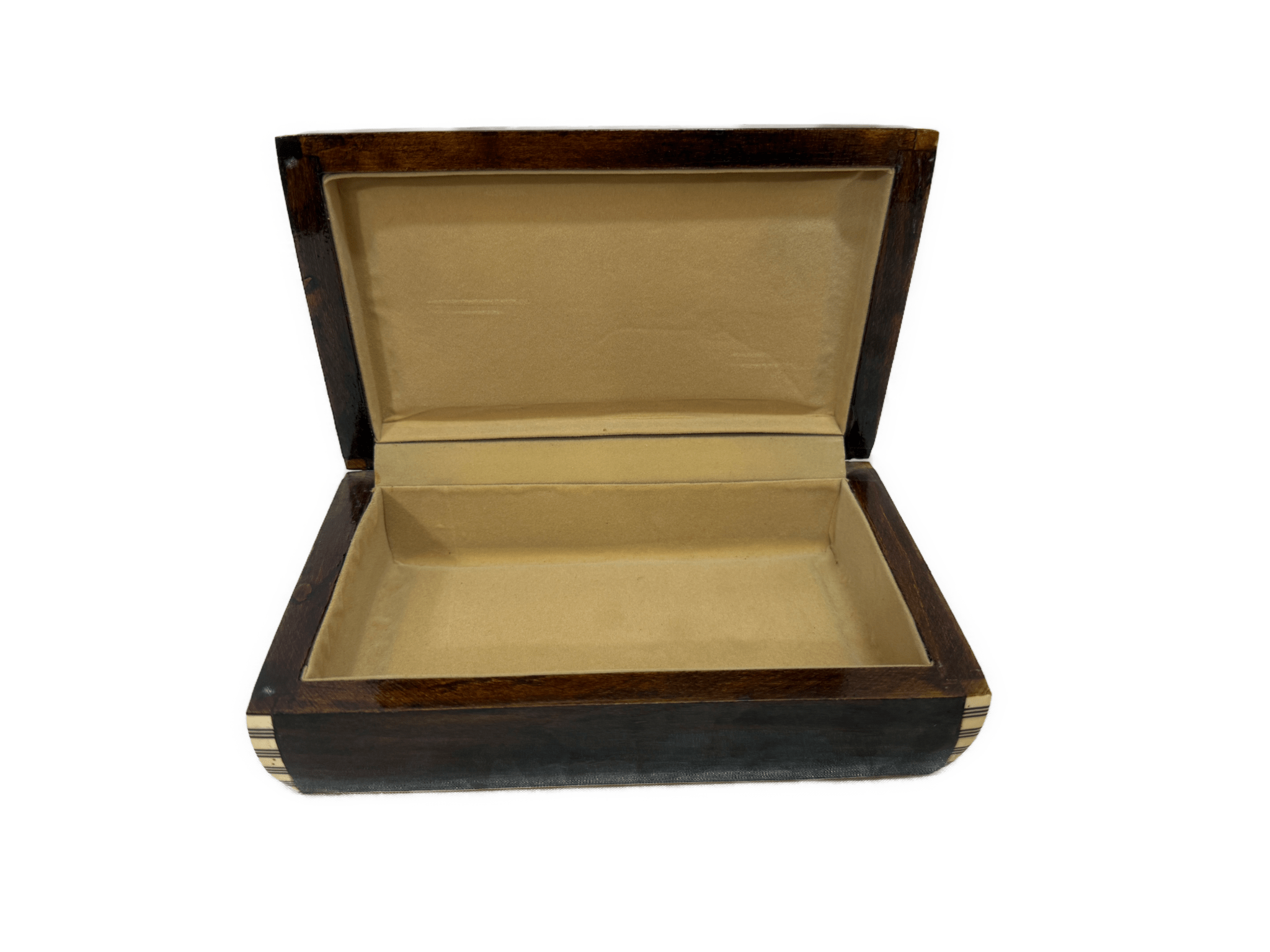Handmade Mother of Pearl Jewelry Box | Camel Bone & Brass Inlay Wooden Keepsake Box | Luxury Egyptian Gift - Laila Hand Made Gifts