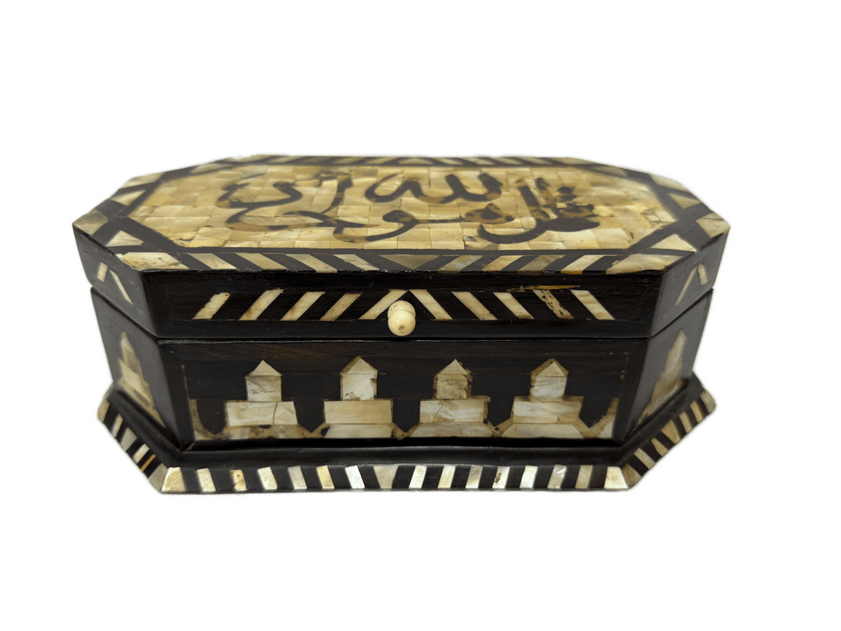 Handmade Mother of Pearl Jewelry Box, Wooden Inlay Keepsake Box, Egyptian Decor - Laila Hand Made Gifts