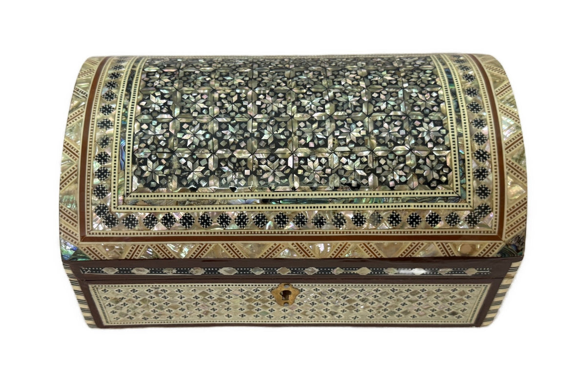 Handmade Mother of Pearl Jewelry Box – Ornate Egyptian Inlay - Laila Hand Made Gifts
