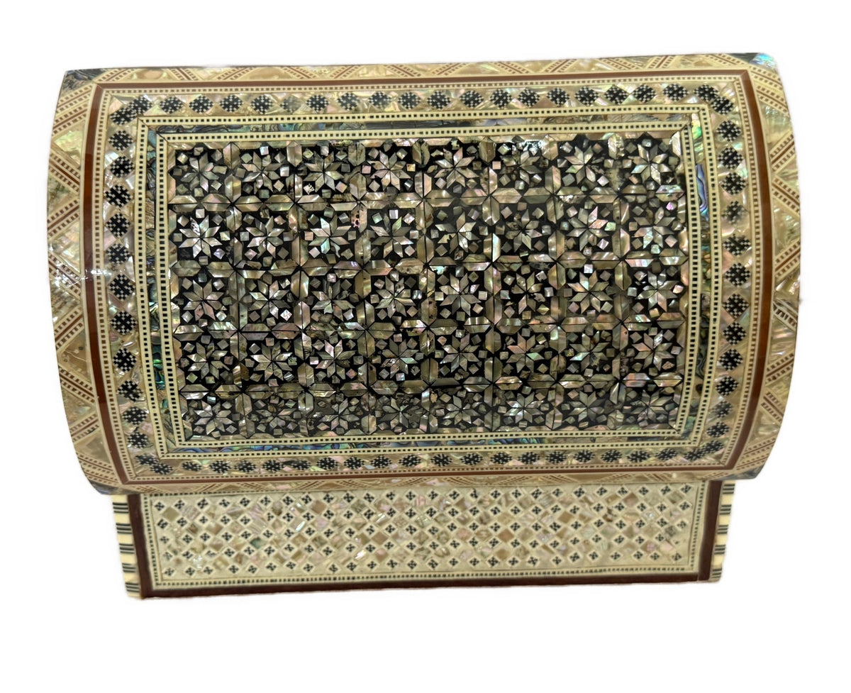 Handmade Mother of Pearl Jewelry Box – Ornate Egyptian Inlay - Laila Hand Made Gifts