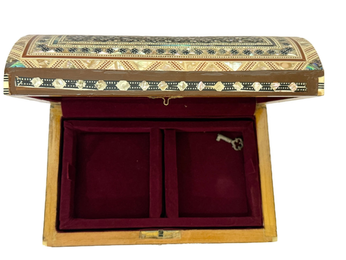 Handmade Mother of Pearl Jewelry Box – Ornate Egyptian Inlay - Laila Hand Made Gifts