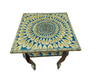 Handmade Shell Inlay End Table – Egyptian Wood Inlay - Laila Hand Made Gifts
