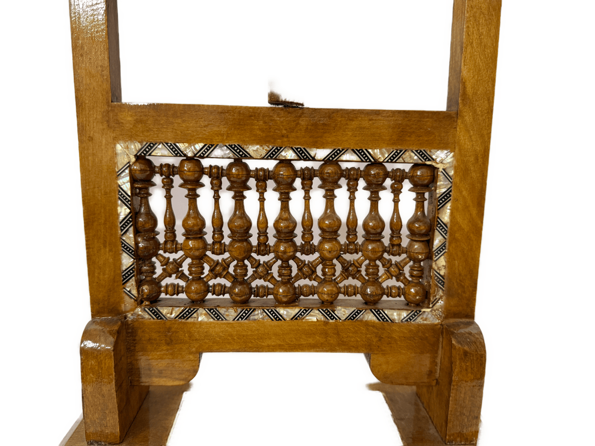 Handcrafted Inlay Side Table – Egyptian Arabesque Woodwork - Laila Hand Made Gifts