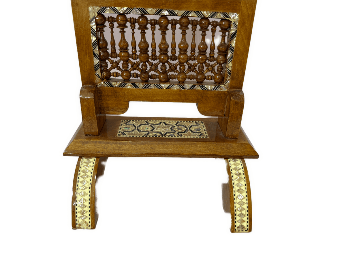 Handcrafted Inlay Side Table – Egyptian Arabesque Woodwork - Laila Hand Made Gifts