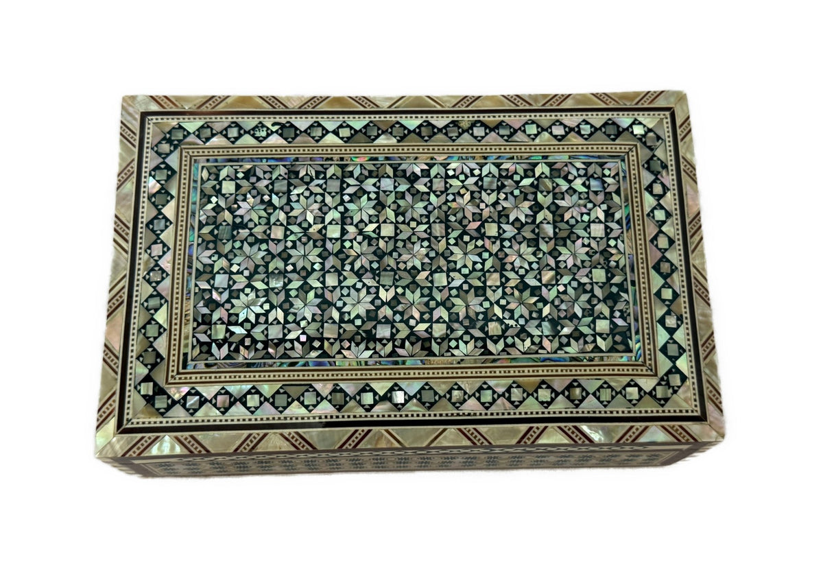 Handcrafted Mother of Pearl Jewelry Box – Egyptian Inlay Art - Laila Hand Made Gifts