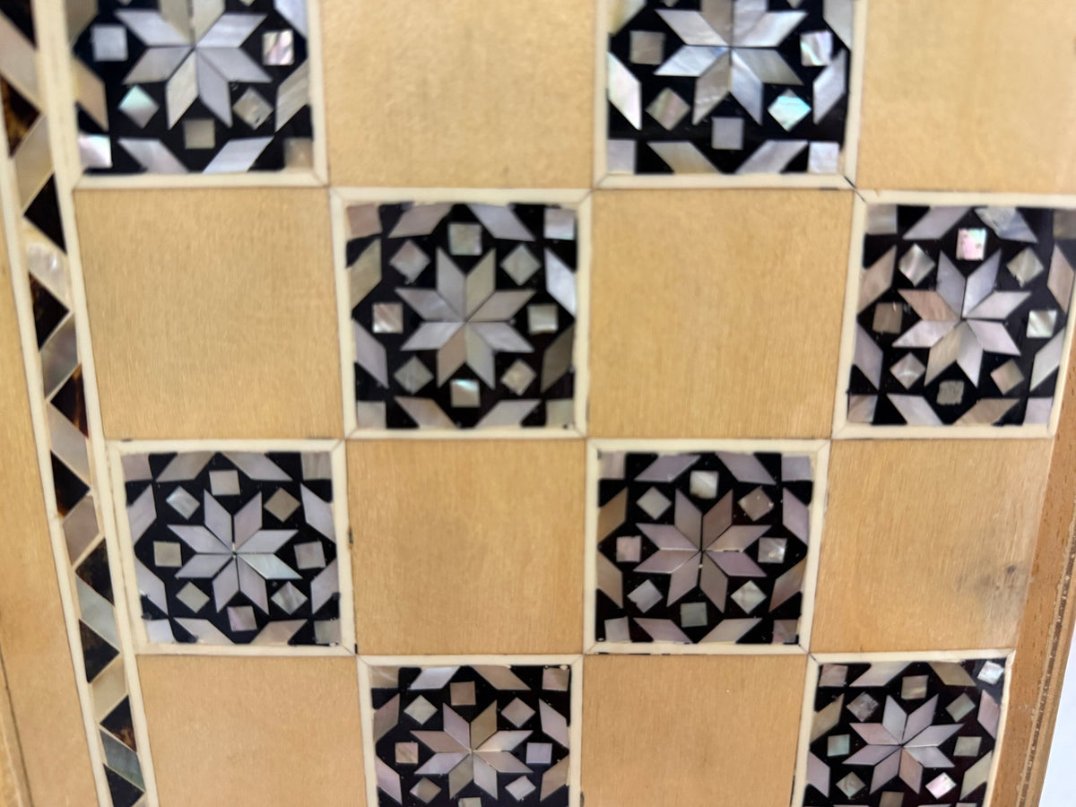 Luxury Handmade Mother of Pearl Backgammon & Chess Board | Egyptian Wooden Game Set - Laila Hand Made Gifts