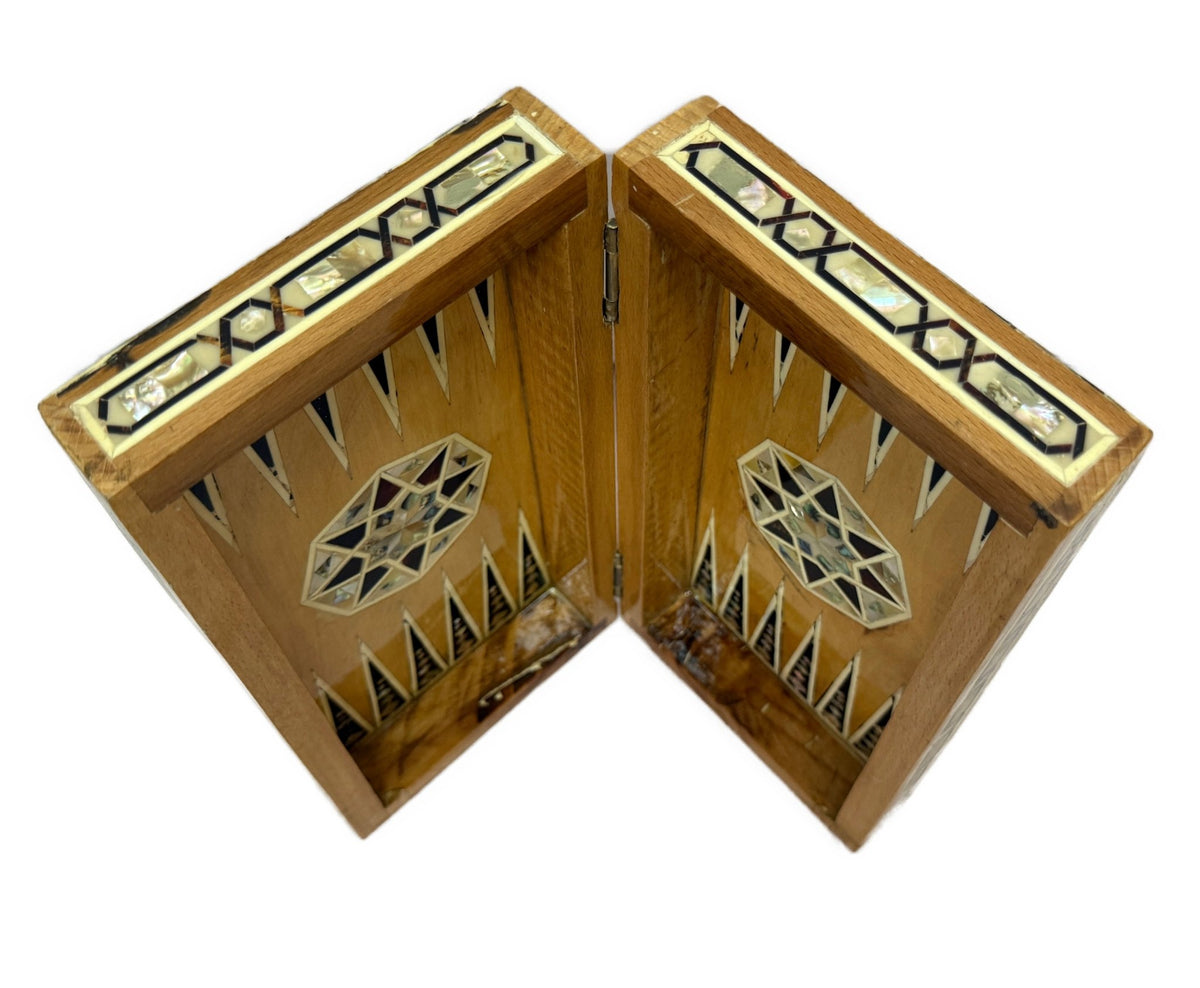 Luxury Handmade Mother of Pearl Backgammon & Chess Board | Egyptian Wooden Game Set (Copy) - Laila Hand Made Gifts