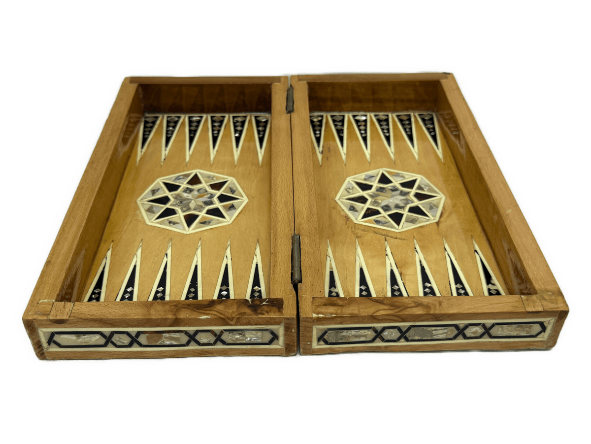 Luxury Handmade Mother of Pearl Backgammon & Chess Board | Egyptian Wooden Game Set (Copy) - Laila Hand Made Gifts