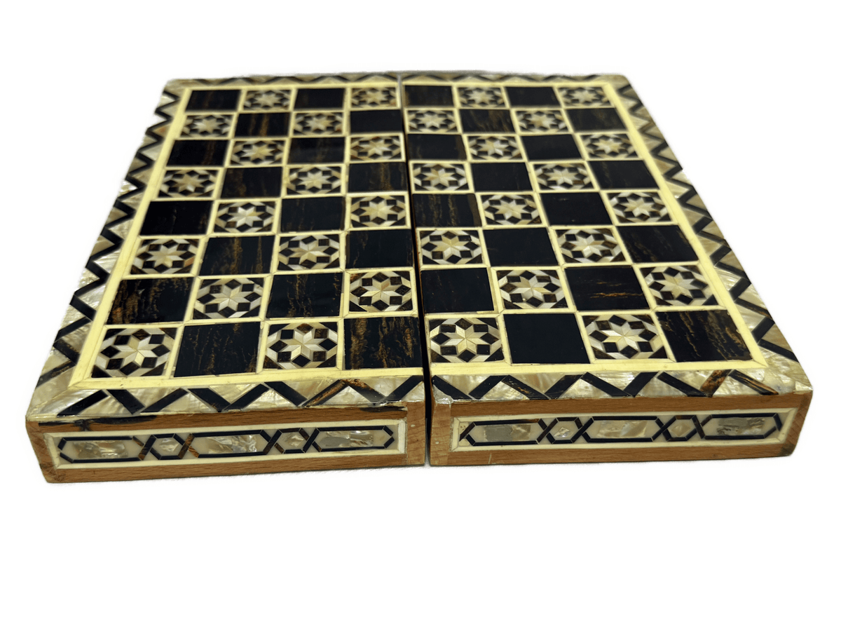 Luxury Handmade Mother of Pearl Backgammon & Chess Board | Egyptian Wooden Game Set (Copy) - Laila Hand Made Gifts