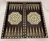 Handmade Wooden Backgammon Board – Mother of Pearl Inlay, Egyptian-Inspired Game Set - Laila Hand Made Gifts