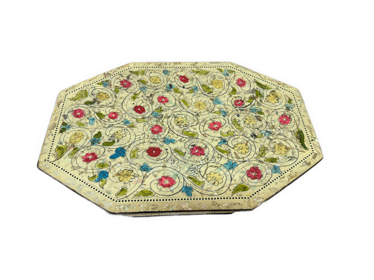 Handmade Egyptian Mother of Pearl Inlay End Table