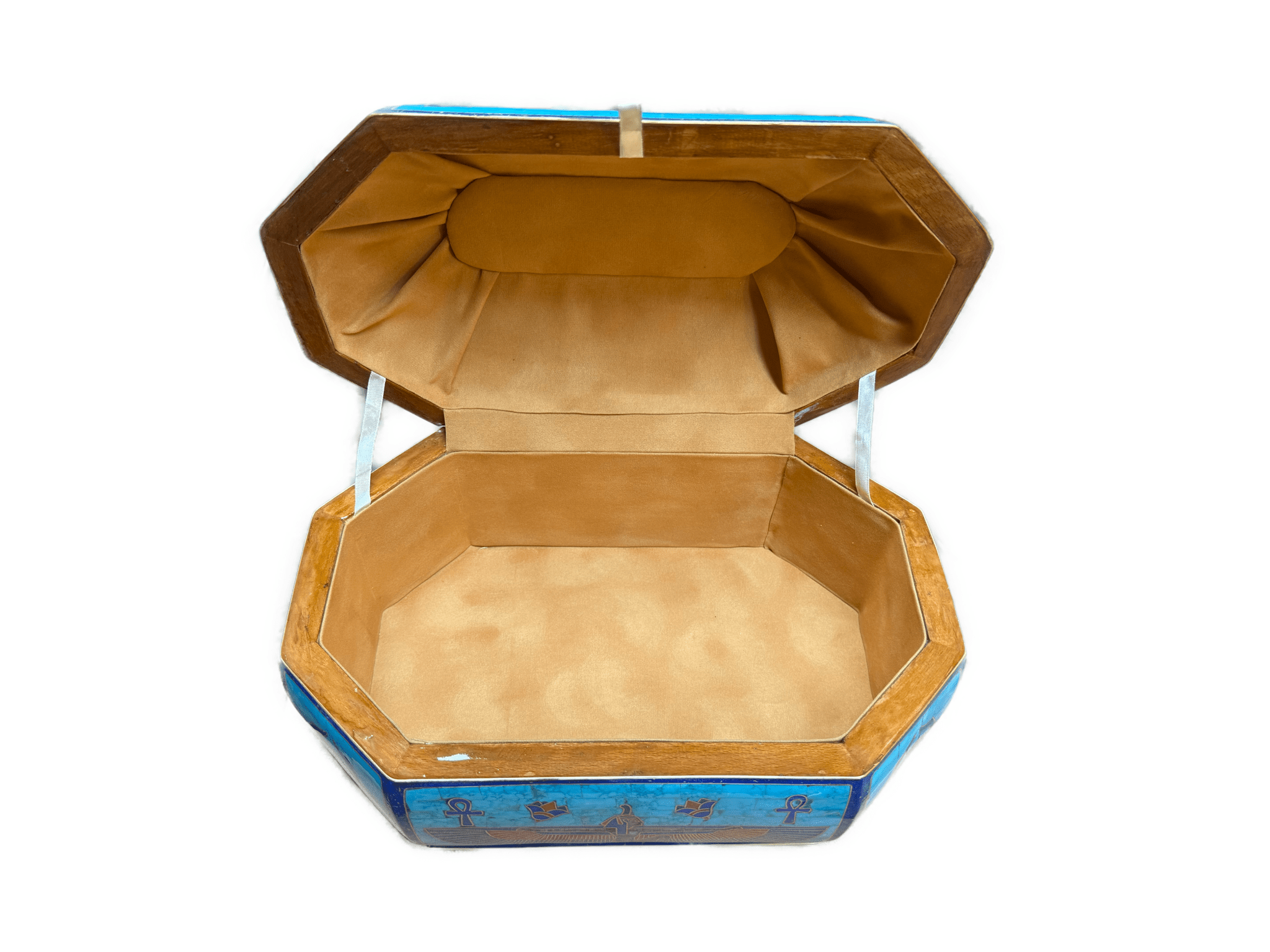 Handmade Egyptian Pharaonic Wooden Jewelry Box with Copper & Gemstone Inlay (Copy) (Copy) - Laila Hand Made Gifts