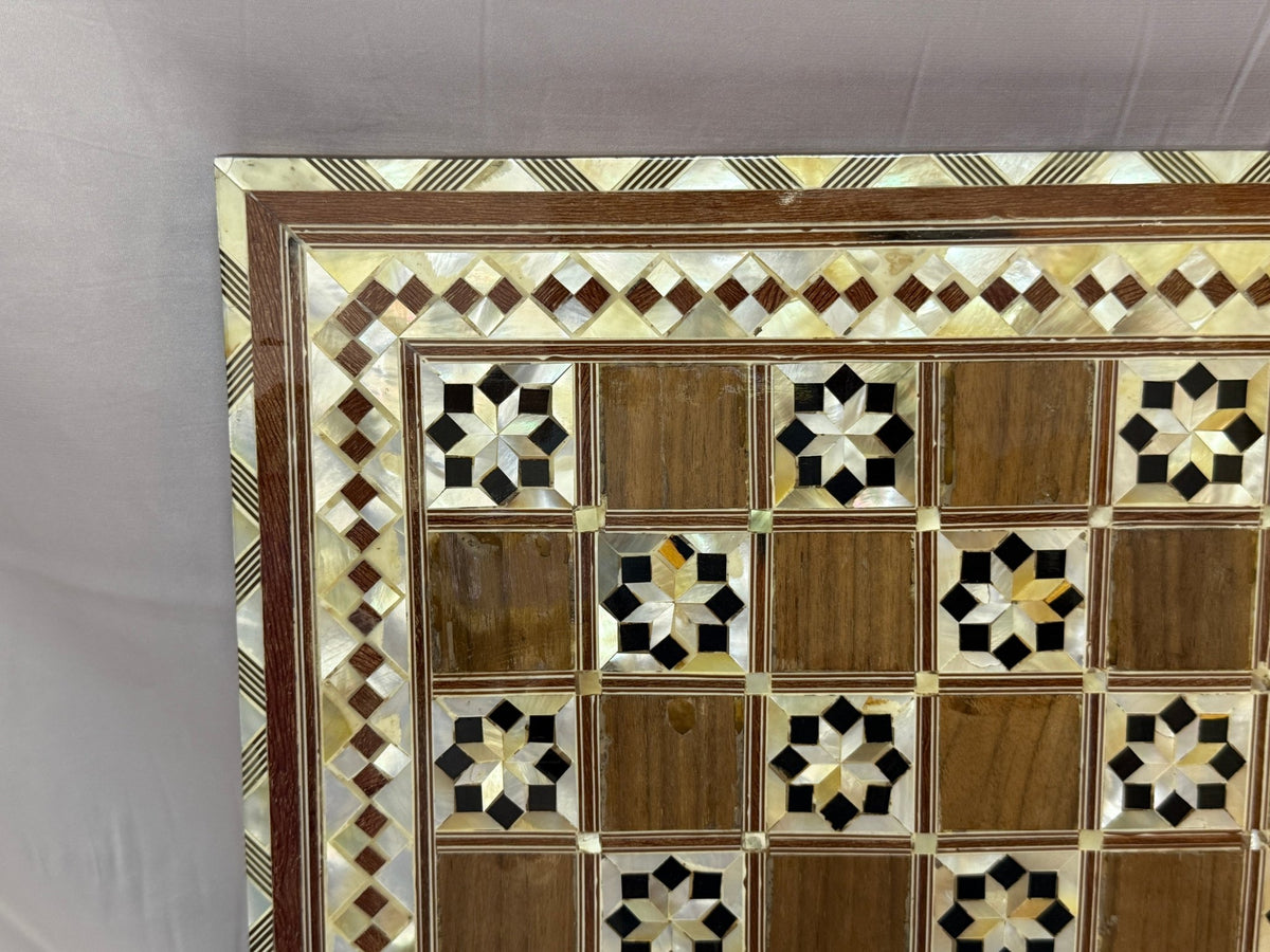 Handmade Mother of Pearl Chess Board – Egyptian Inlay Art - Laila Hand Made Gifts