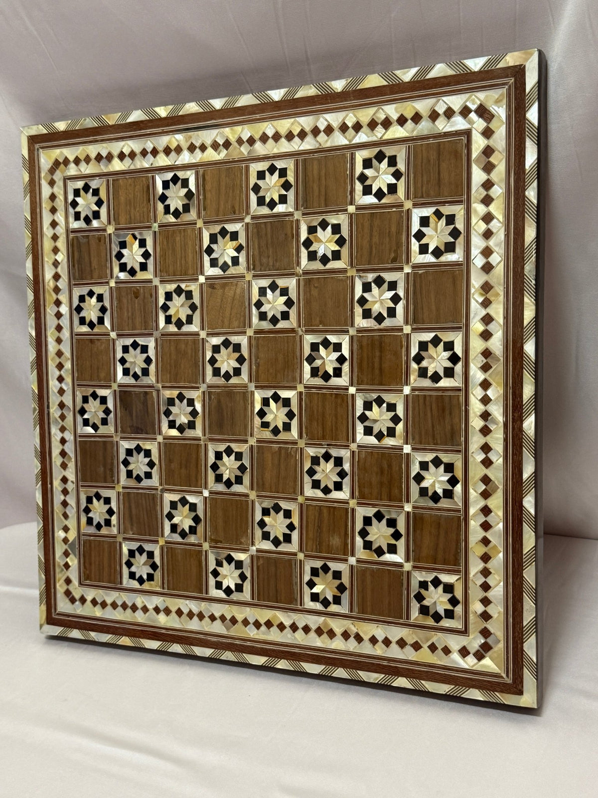 Handmade Mother of Pearl Chess Board – Egyptian Inlay Art - Laila Hand Made Gifts