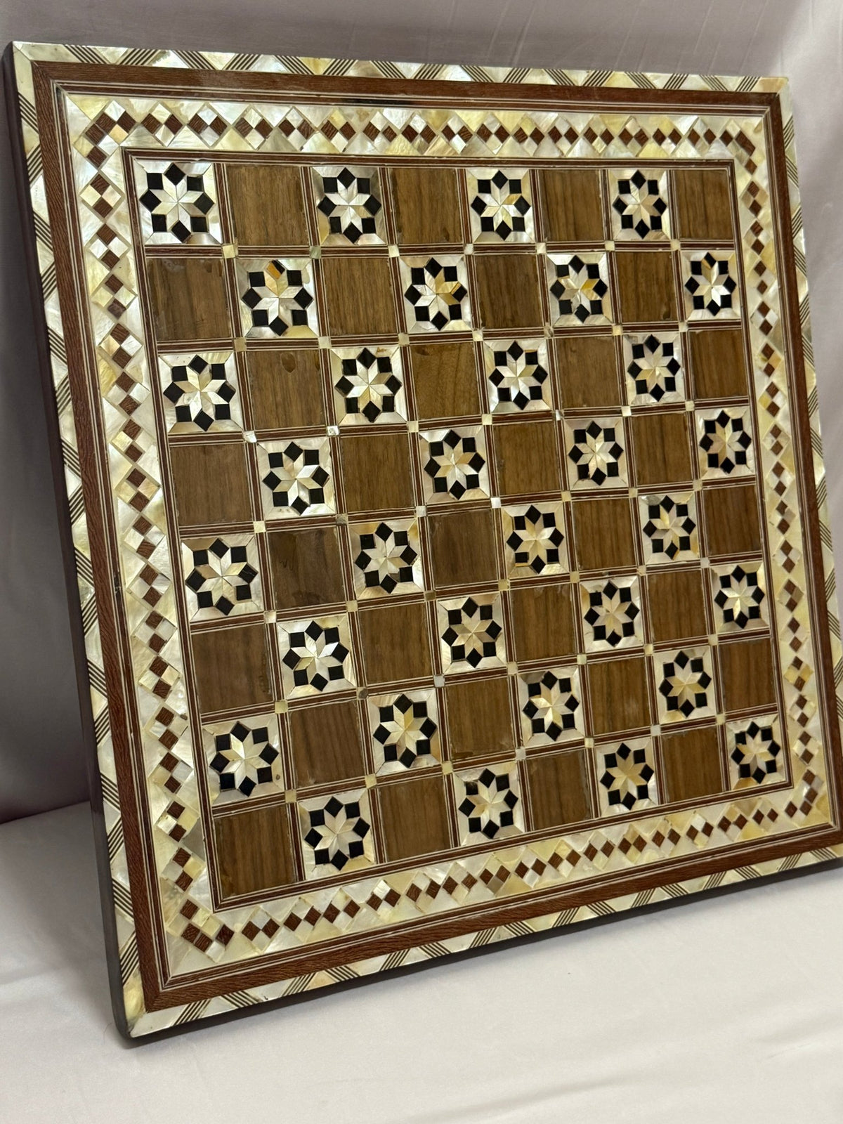 Handmade Mother of Pearl Chess Board – Egyptian Inlay Art - Laila Hand Made Gifts