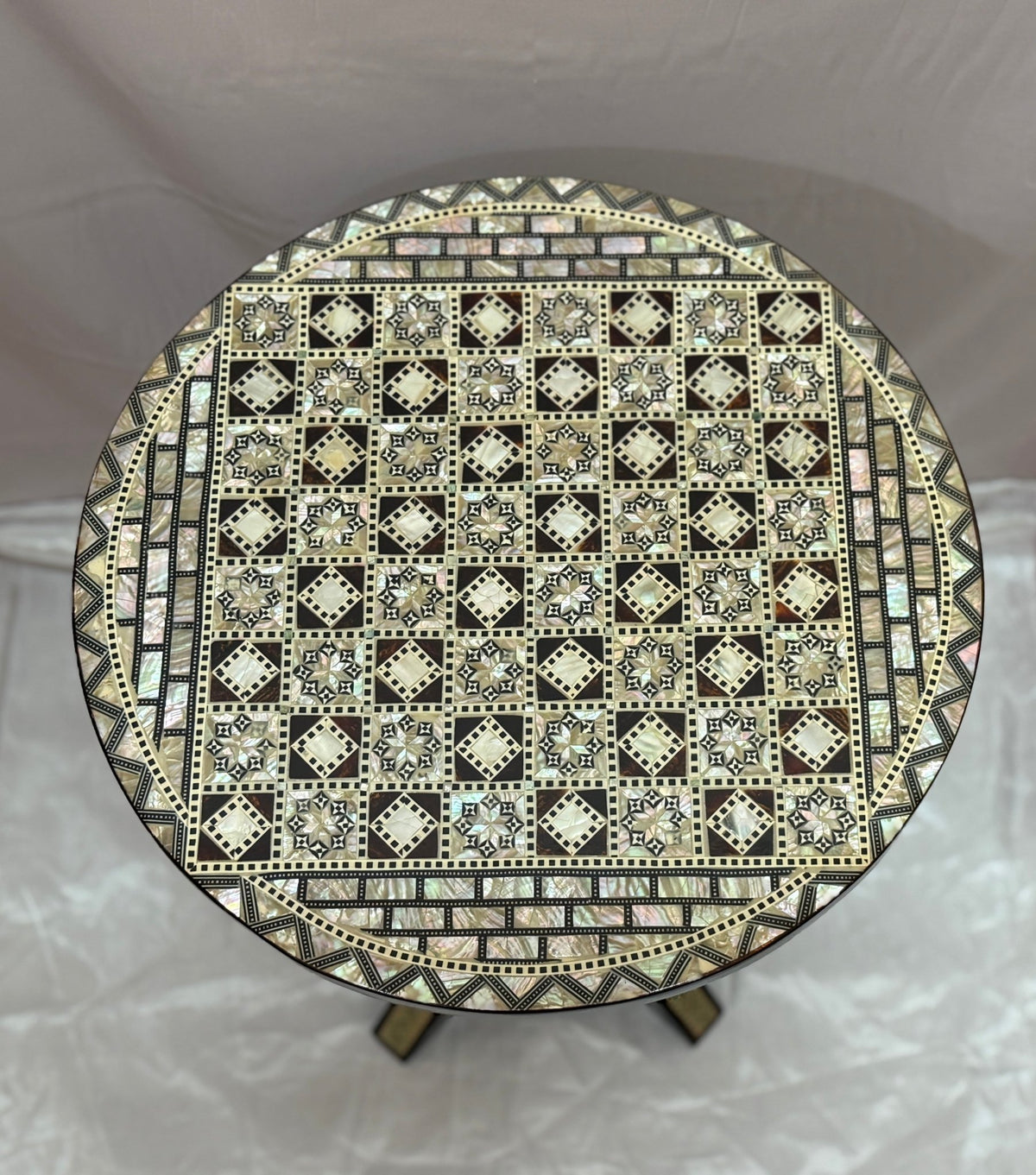 Handmade Egyptian Chess Table with Mother of Pearl Inlay - Laila Hand Made Gifts