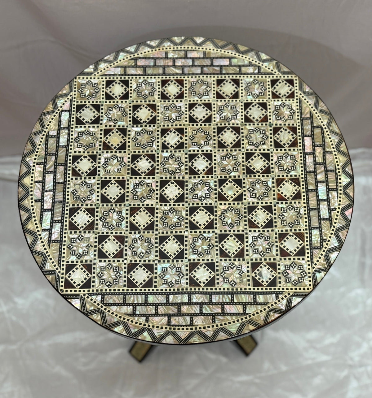 Handmade Egyptian Chess Table with Mother of Pearl Inlay - Laila Hand Made Gifts