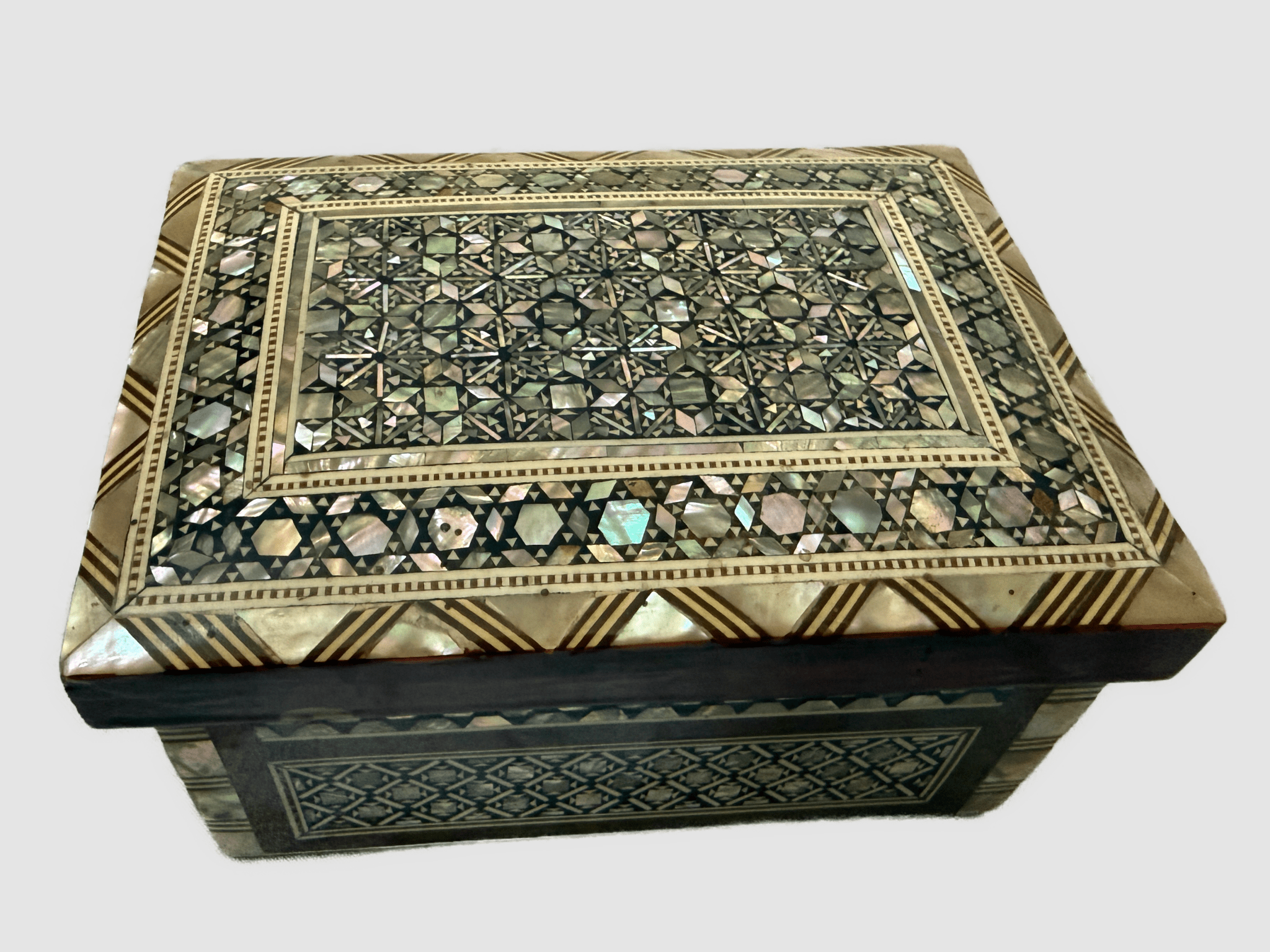 Handmade Mother of Pearl Inlay Wooden Jewelry Box – Egyptian Artisan Gift - Laila Hand Made Gifts
