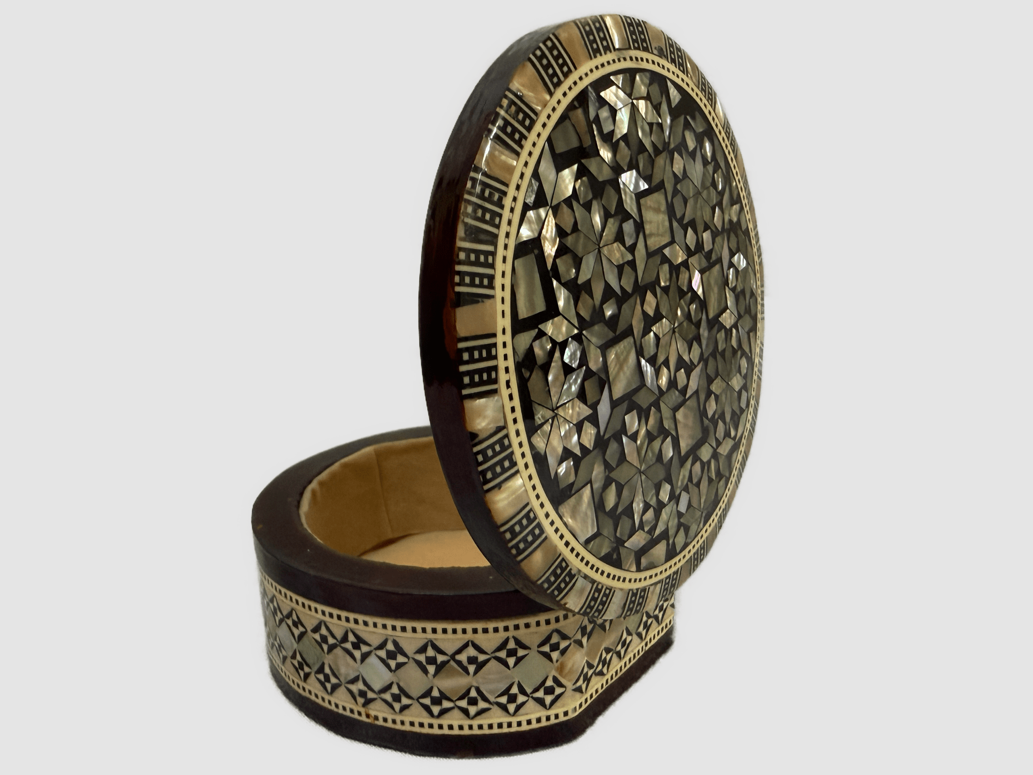 Handmade Mother of Pearl Jewelry Box – Egyptian Inlay Wooden Trinket Box - Laila Hand Made Gifts