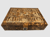 Handmade Genuine Leather Jewelry Box – Gold Embossed Pharaoh Design, Luxury Trinket Storage Box - Laila Hand Made Gifts