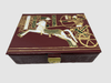 Handmade Genuine Leather Jewelry Box – Gold Embossed Pharaoh Design, Luxury Trinket Storage Box - Laila Hand Made Gifts