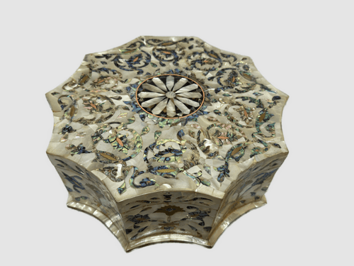 Handmade Wooden Jewelry Box with Mother of Pearl Inlay – Luxury Trinket Storage Box