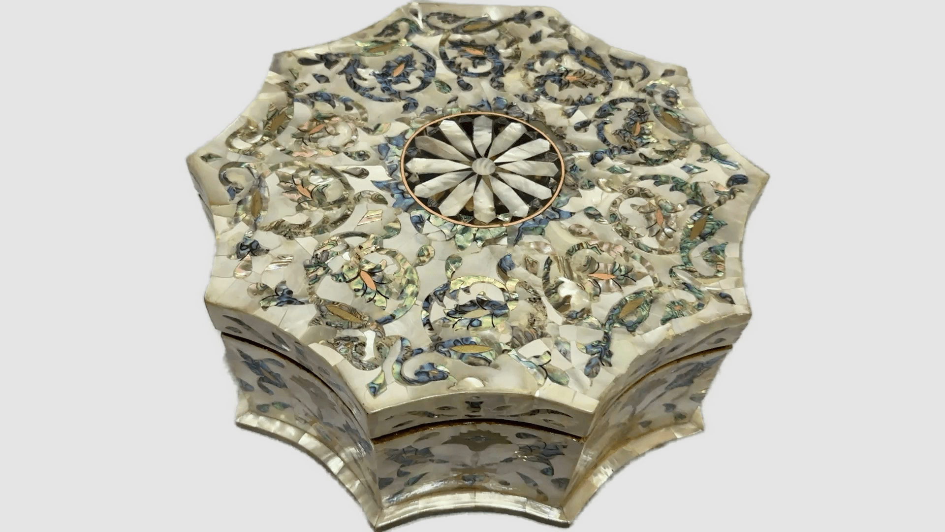 Handmade Wooden Jewelry Box with Mother of Pearl Inlay – Luxury Trinket Storage Box - Laila Hand Made Gifts