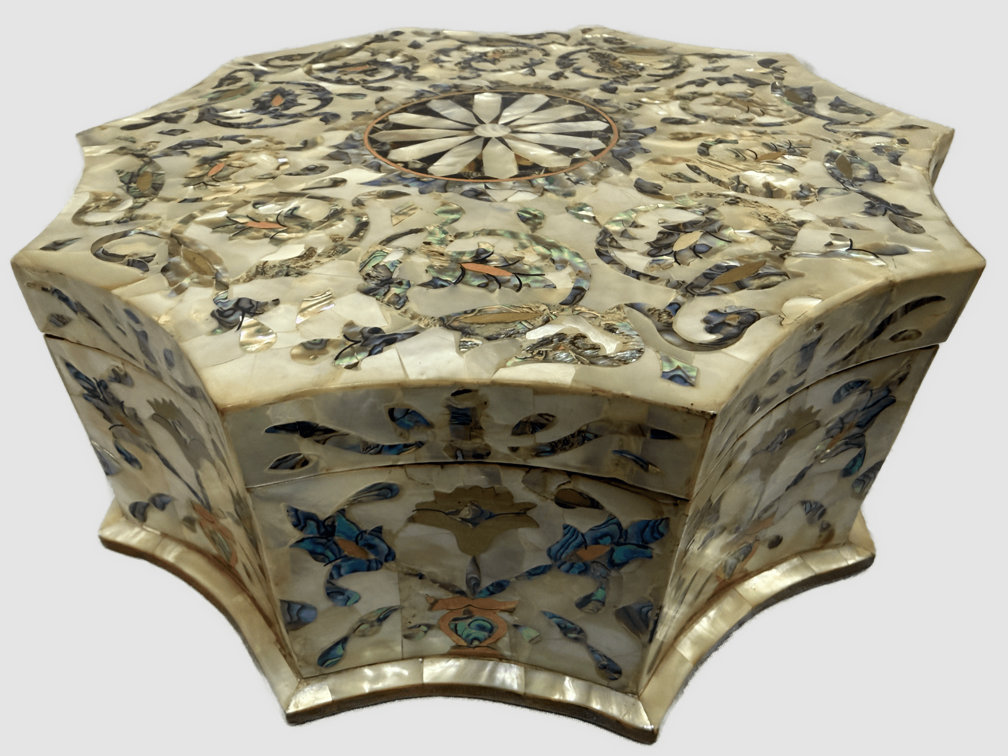 Handmade Wooden Jewelry Box with Mother of Pearl Inlay – Luxury Trinket Storage Box - Laila Hand Made Gifts