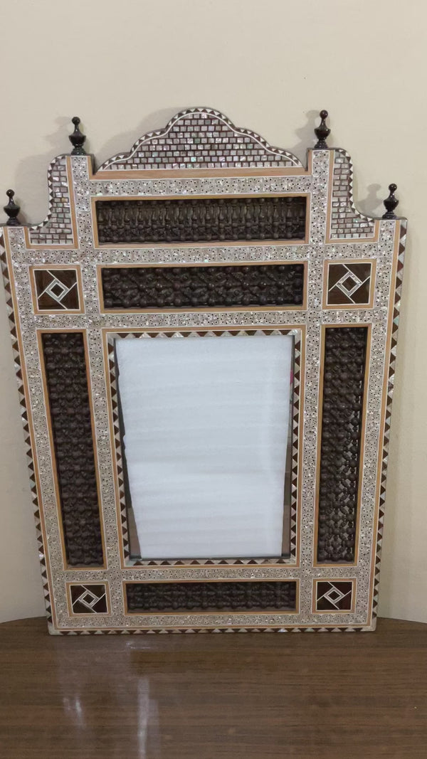 Handmade Mirror Wall Frames Decor, Art Decor Furniture, Wood Mirror Frame Inlaid