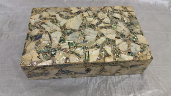 Handmade Mother of Pearl Jewelry Box – Solid Wood Luxury Storage Box