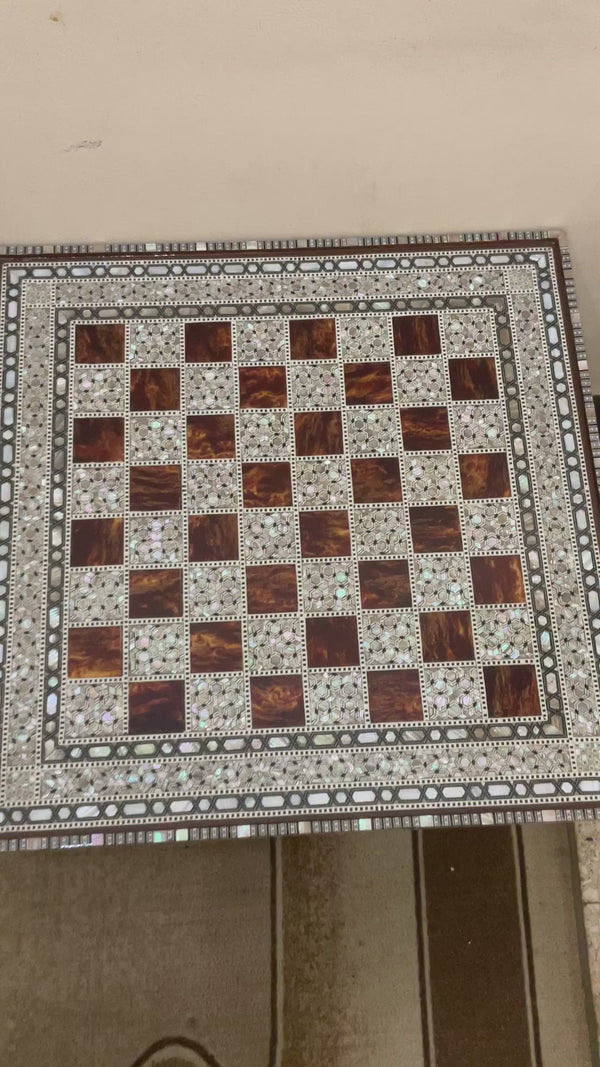 Handmade, Luxury, Wooden Chess Board, Wood Chess Board, Game Board, Inlaid Shell