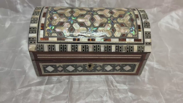 Handmade Mother of Pearl Jewelry Box Wooden Trinket Box