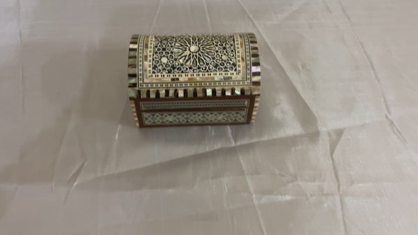 Handmade Wooden Jewelry Box Wood Trinket Storage Wood Box Mother of Pearl Inlay